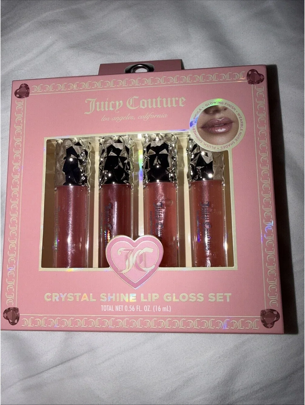 Juicy Couture 4  Crystal Shine Lip Gloss Gift Set NIB